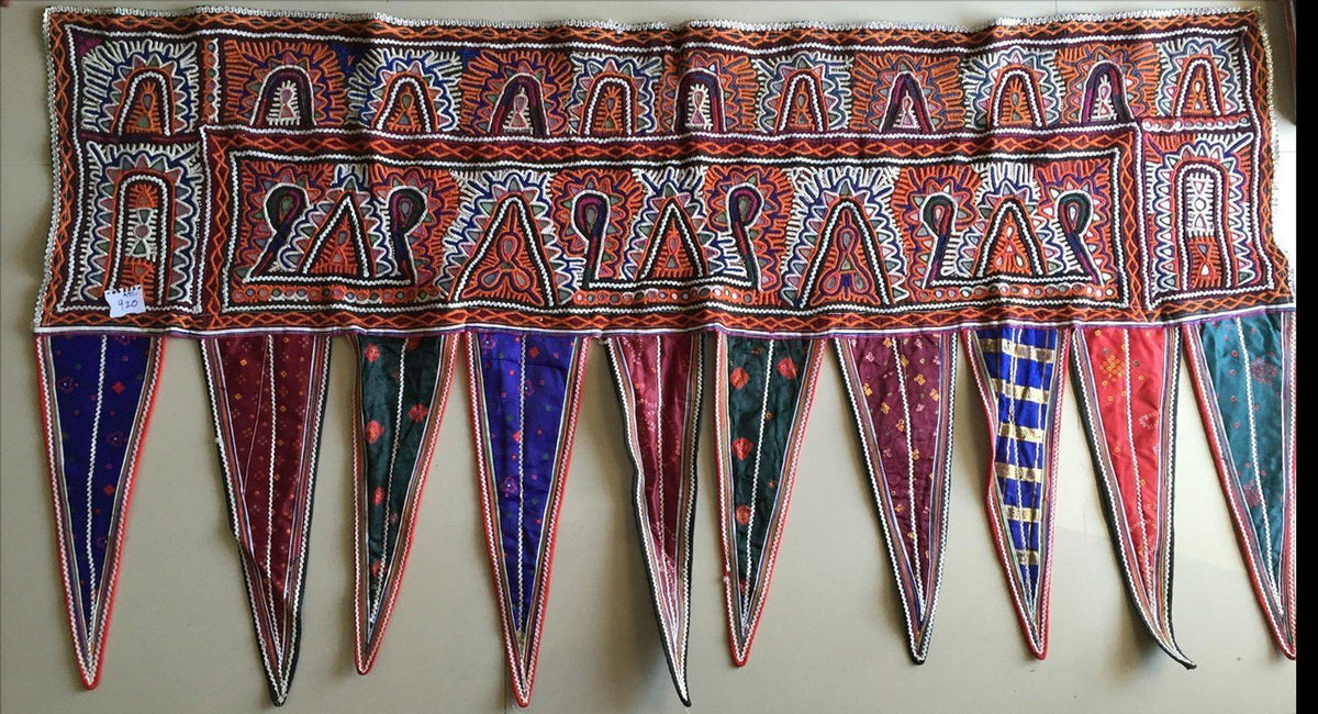 980 Long Vintage Rabari Embroidery Wall Decor Textile from Gujarat ...