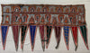 980 Long Vintage Rabari Bordado de decoración de la pared textil de Gujarat