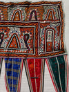 980 Vintage long Rabari Textile de décoration murale de broderie du Gujarat