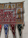 983 Vintage largo Rabari Bordado Toran Decoración de la pared Textil de Gujarat
