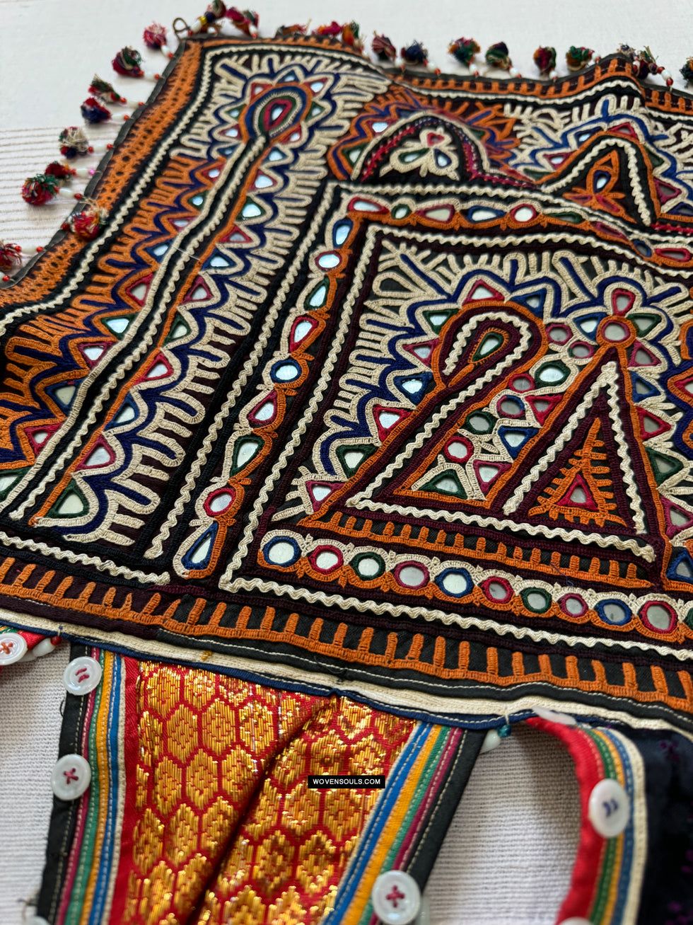 984 Vintage Rabari Embroidery Toran Door Decor Textile – WOVENSOULS ...