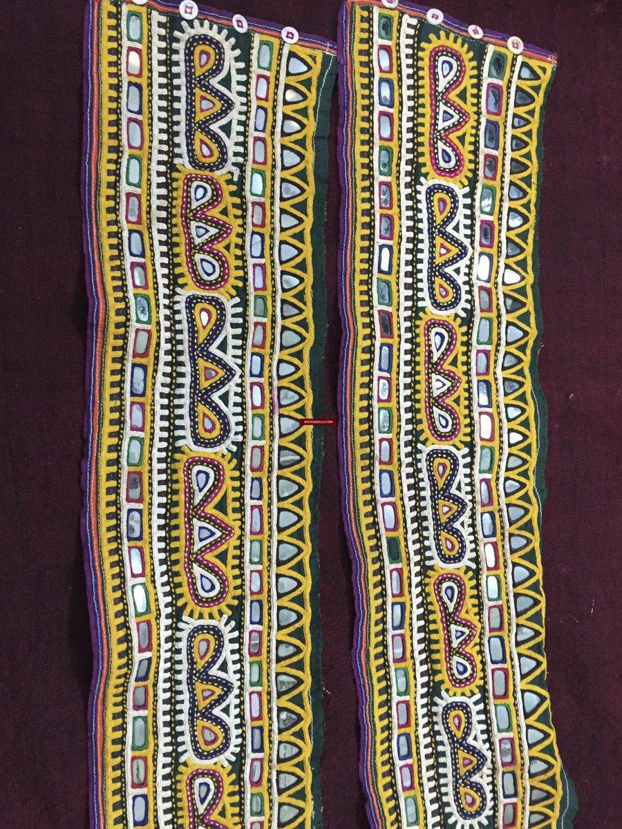 Vagadia Rabari 989 Vintage Embroidery Panels Trim - Vintage Rabari - WOVENSOULS ...