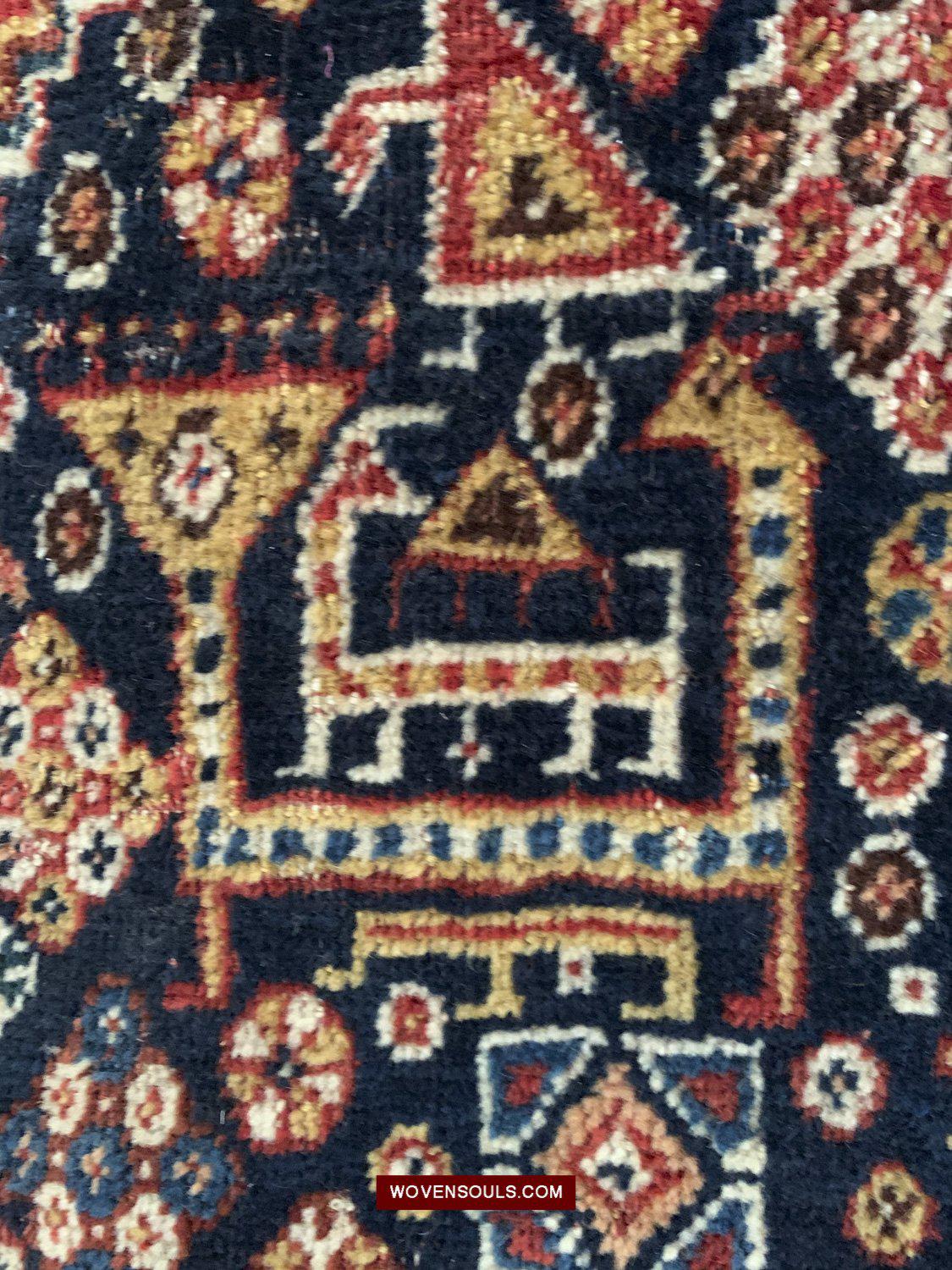 999 Antique Qashqai Tribal Rug with Shekarlu Influence - NFS-WOVENSOULS Antique Textiles &amp; Art Gallery