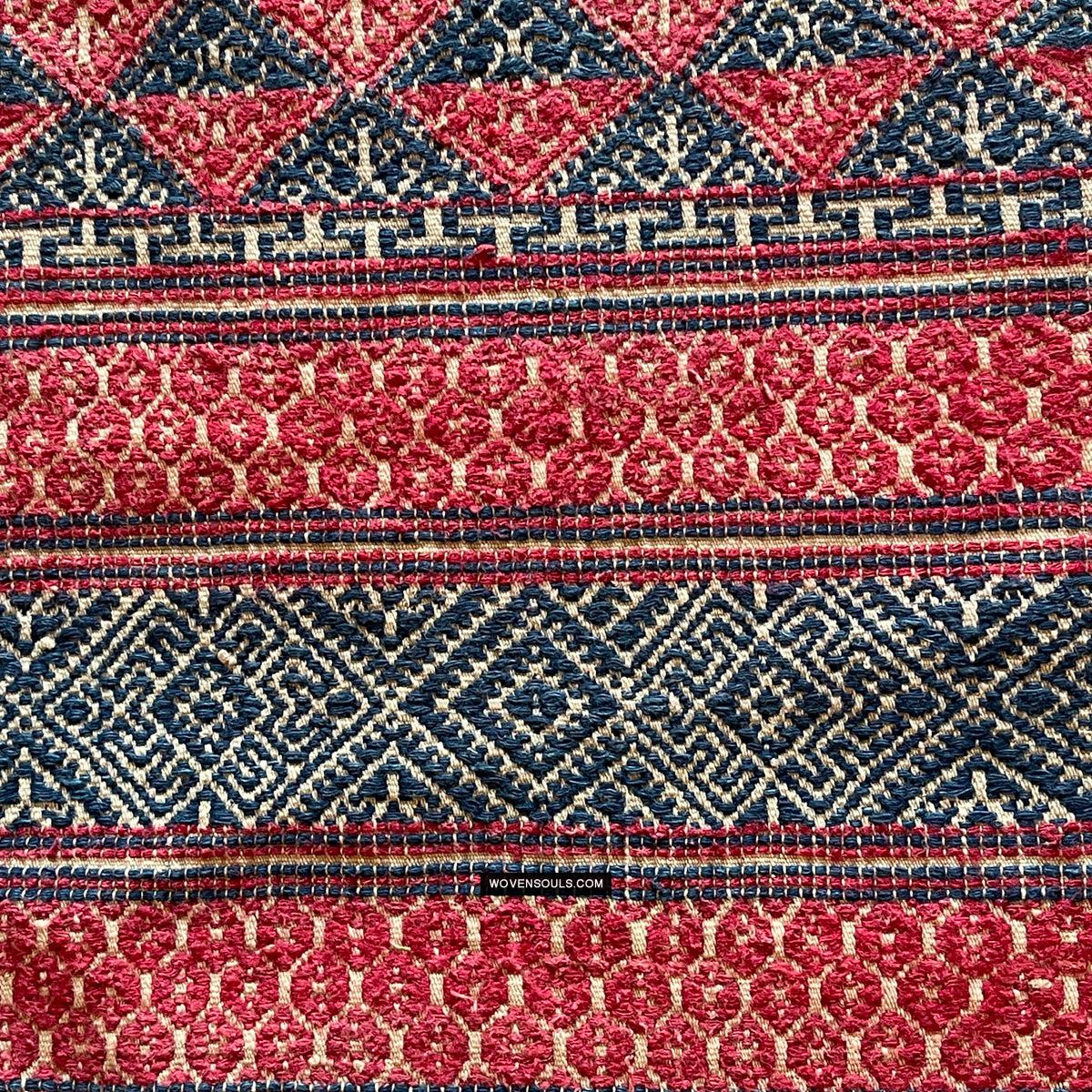 1783 Antique Museum Quality Bhutan Handwoven Sash - Kera - Antique Decor Ethnic Art 