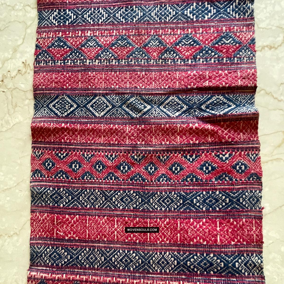 1783 Antique Museum Quality Bhutan Handwoven Sash - Kera - Antique Decor Ethnic Art 