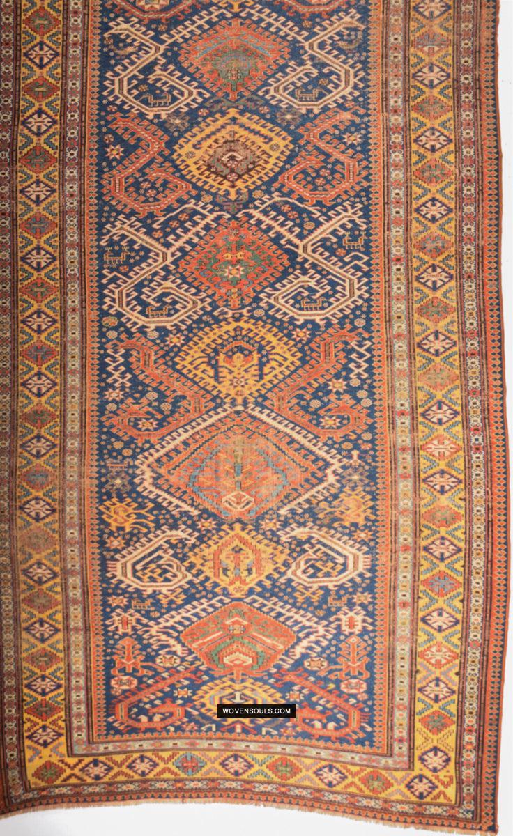 Antique Caucasian Dragon Sumac Soumac Rug