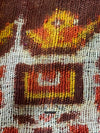 1985 Antique Heirloom Patan Patola Double Ikat Sari Fragment Elephant Tiger motif