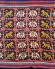 1985 Antiiloom antico Patan Patan Patola Double Ikat Sari Frammento Elefante Tiger Motif