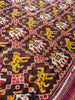 1985 Antiiloom antico Patan Patan Patola Double Ikat Sari Frammento Elefante Tiger Motif