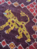 1985 Antiiloom antico Patan Patan Patola Double Ikat Sari Frammento Elefante Tiger Motif