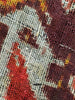 1985 Antiiloom antico Patan Patan Patola Double Ikat Sari Frammento Elefante Tiger Motif