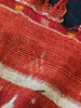 1985 Antiiloom antico Patan Patan Patola Double Ikat Sari Frammento Elefante Tiger Motif