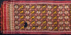 1985 Antiiloom antico Patan Patan Patola Double Ikat Sari Frammento Elefante Tiger Motif