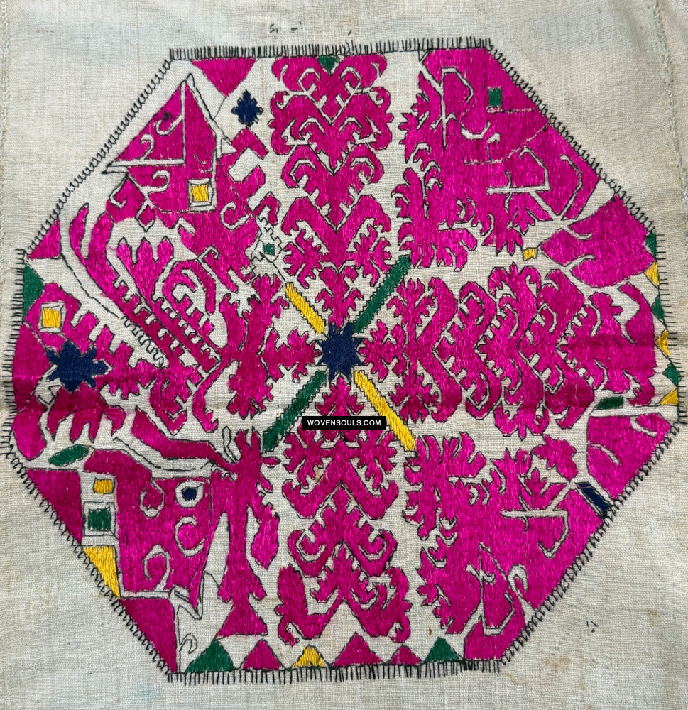 781 Sciallino per matrimoni di Old Swat Valley - cotone a mano, tessuto a mano, filo di seta ricamato a mano