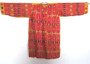641 Antique Yellow Swat Valley Tunic - WOVENSOULS Antique Textiles & Art Gallery