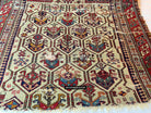 1800 Antique Shirvan Rug Fragment - WOVENSOULS Antique Vintage Art Interior Decor