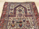 1800 Antique Shirvan Rug Fragment - WOVENSOULS Antique Vintage Art Interior Decor