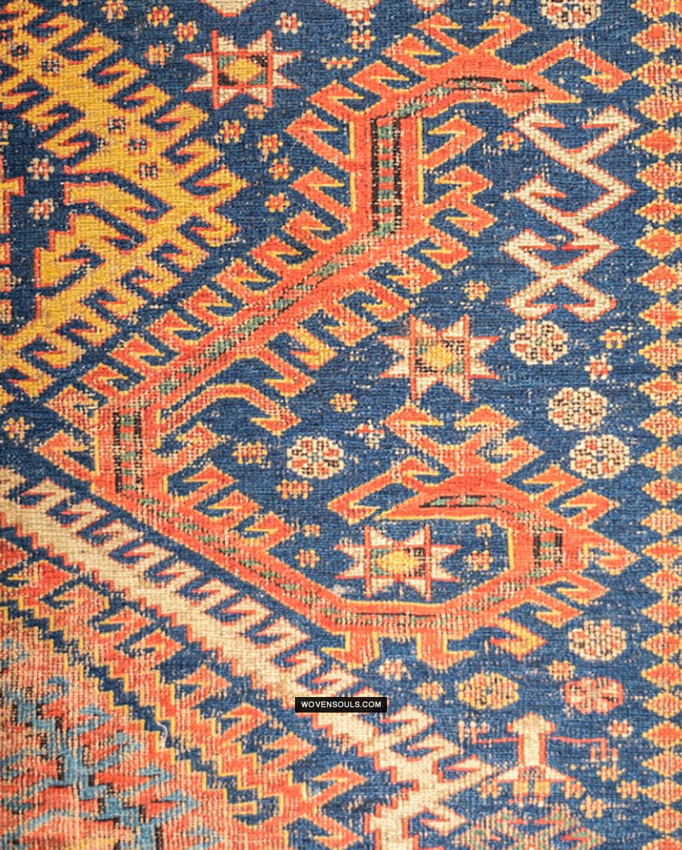 Antique Caucasian Dragon Sumac Soumac Rug