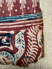 1895 Antique Indian Trade tessile disegnato a mano Kalamkari Toraja Framment