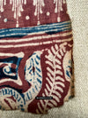1895 Antike indische Handelshandelshandel handgezeichnete Kalamkari Toraja-Fragment