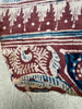 1895 Antique Indian Trade Textile  Hand-Drawn Kalamkari Toraja Fragment