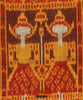 2036 Antique Cambodian Silk Ikat Pidan Temple Hanging