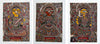 2138 Peinture d'art traditionnel Mithila - Les trois déesses puissantes