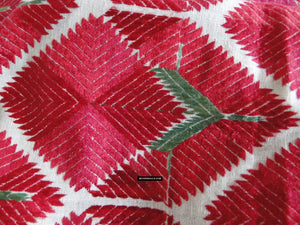 446 Superbe Antique Thirma Bagh Phulkari Motif de rose textile