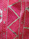 446 Excelente antigua Thirma Bagh Phulkari Motivo de rosa textil