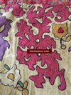 E116 SOLD Algerian EMbroidery Painted Textile panel-WOVENSOULS-Antique-Vintage-Textiles-Art-Decor