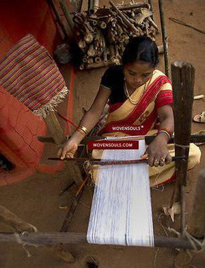 E145 Rare Woman's Loin Cloth - Bonda Tribe Odisha-WOVENSOULS-Antique-Vintage-Textiles-Art-Decor