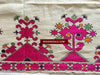 E158 SOLD Antique Swat Valley Textile Fragment - Phulkari Embroidery-WOVENSOULS-Antique-Vintage-Textiles-Art-Decor