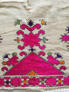 E158 SOLD Antique Swat Valley Textile Fragment - Phulkari Embroidery-WOVENSOULS-Antique-Vintage-Textiles-Art-Decor