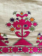 E158 SOLD Antique Swat Valley Textile Fragment - Phulkari Embroidery-WOVENSOULS-Antique-Vintage-Textiles-Art-Decor