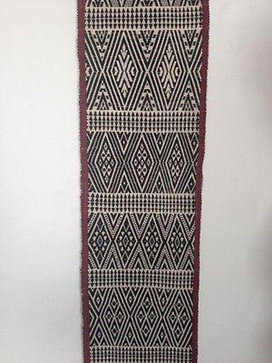 E186 SOLD - Myanmar Tribal Handwoven Cotton Band - Recently Made-WOVENSOULS-Antique-Vintage-Textiles-Art-Decor