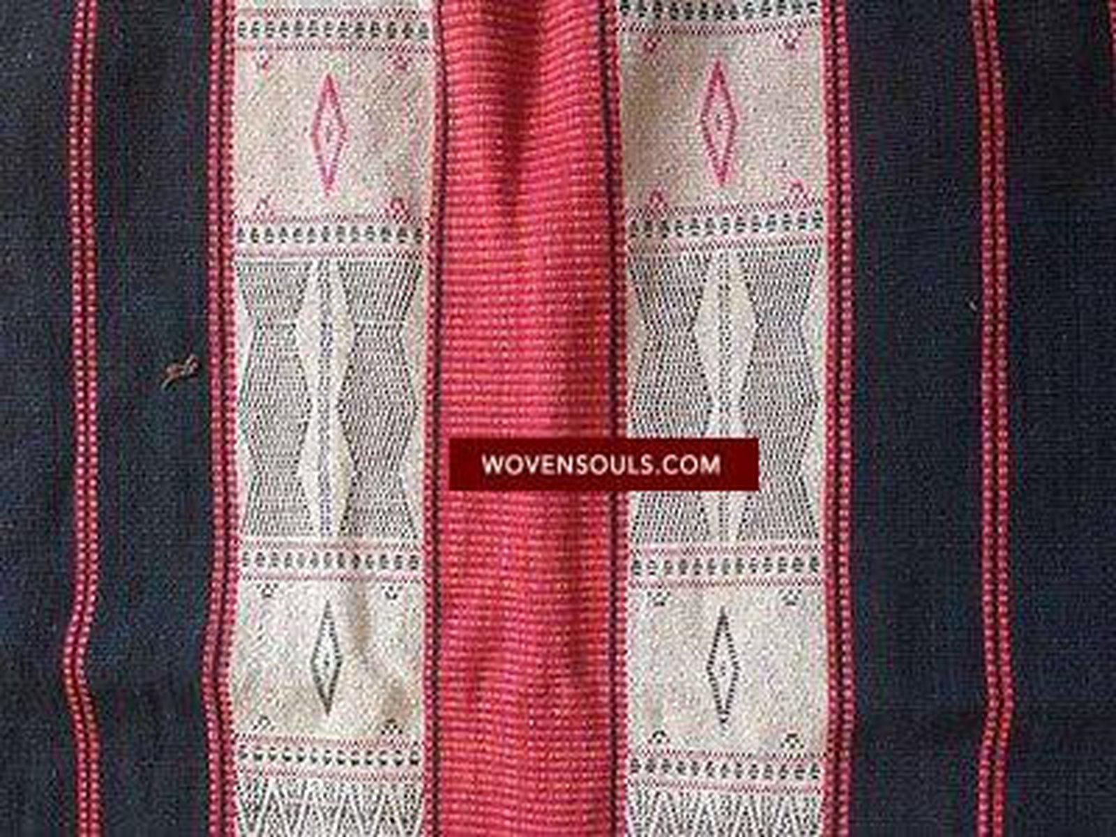 E187 Intricate Tribal Weaving from Myanmar - Recently Made-WOVENSOULS-Antique-Vintage-Textiles-Art-Decor