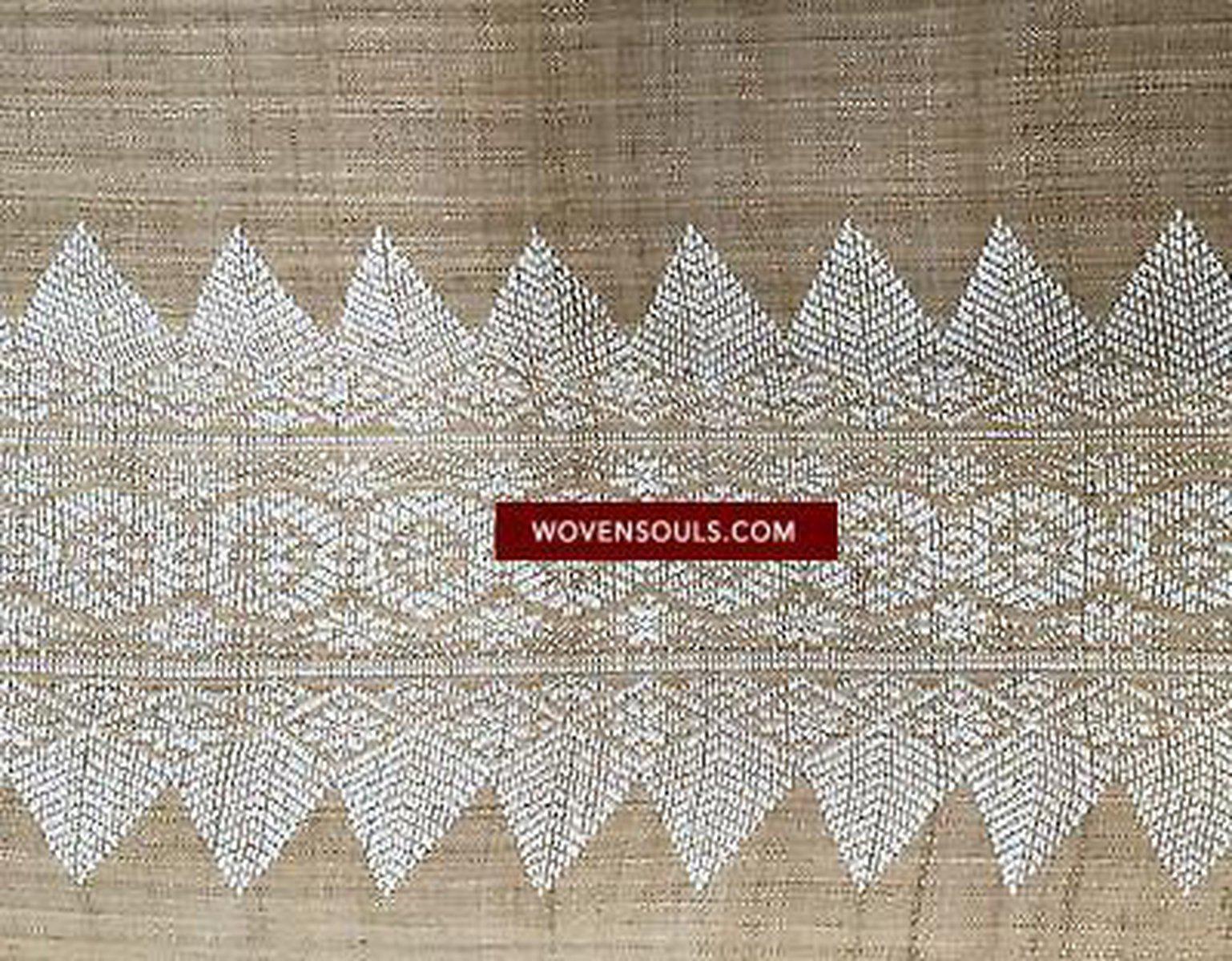 E230 SOLD Handwoven Assam Silk Shawl / Stole - Recently Made-WOVENSOULS-Antique-Vintage-Textiles-Art-Decor