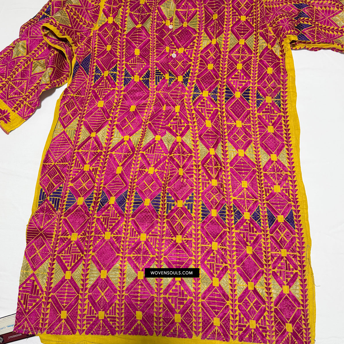 641 Antique Yellow Swat Valley Bridal Costume Handmade – WOVENSOULS ...