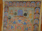 Lot 51 SOLD - Old Tantric Pichvai Painting with Jain Iconography 3-WOVENSOULS-Antique-Vintage-Textiles-Art-Decor