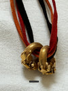 1536古い織られた金の宝石 - ペアイヤリング - 南インド