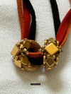 1536古い織られた金の宝石 - ペアイヤリング - 南インド