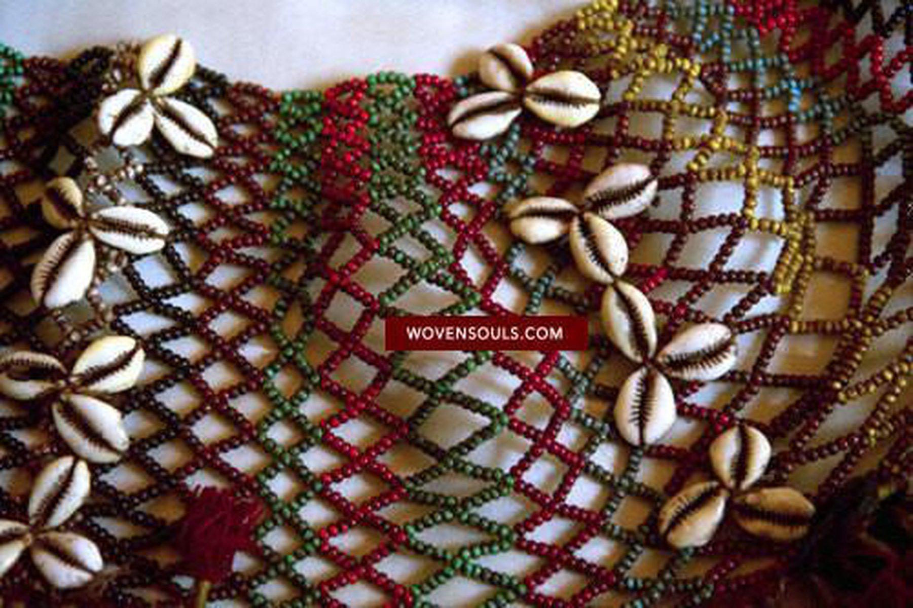 SOLD Antique Heirloom Naga Breast Collar-WOVENSOULS-Antique-Vintage-Textiles-Art-Decor