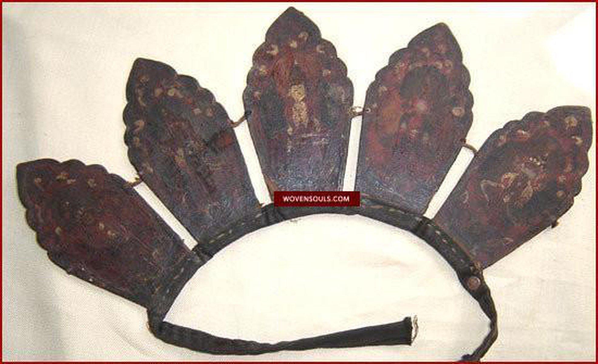 SOLD Antique Tibet Shaman's Crown-WOVENSOULS-Antique-Vintage-Textiles-Art-Decor