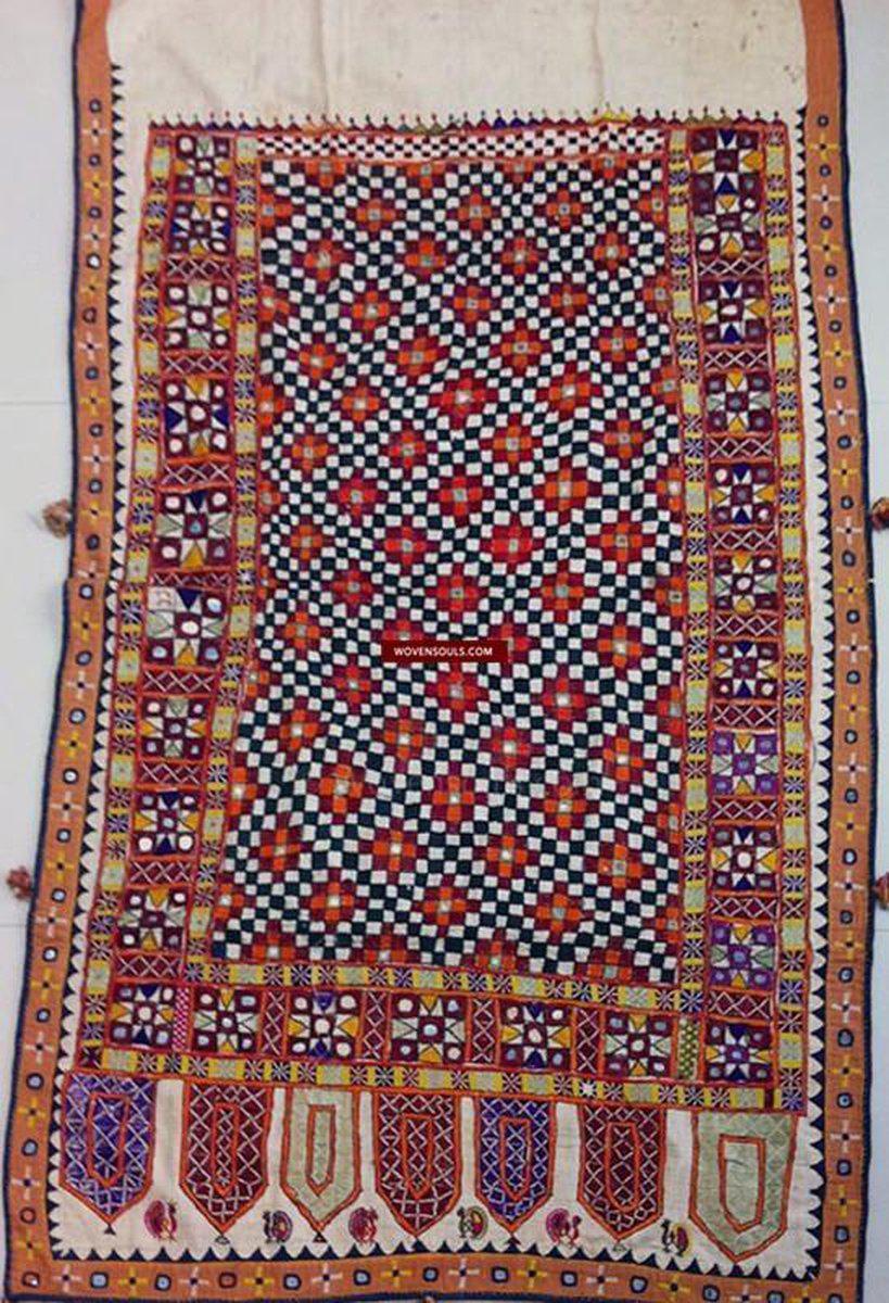 Old Gujarat Embroidery-WOVENSOULS-Antique-Vintage-Textiles-Art-Decor