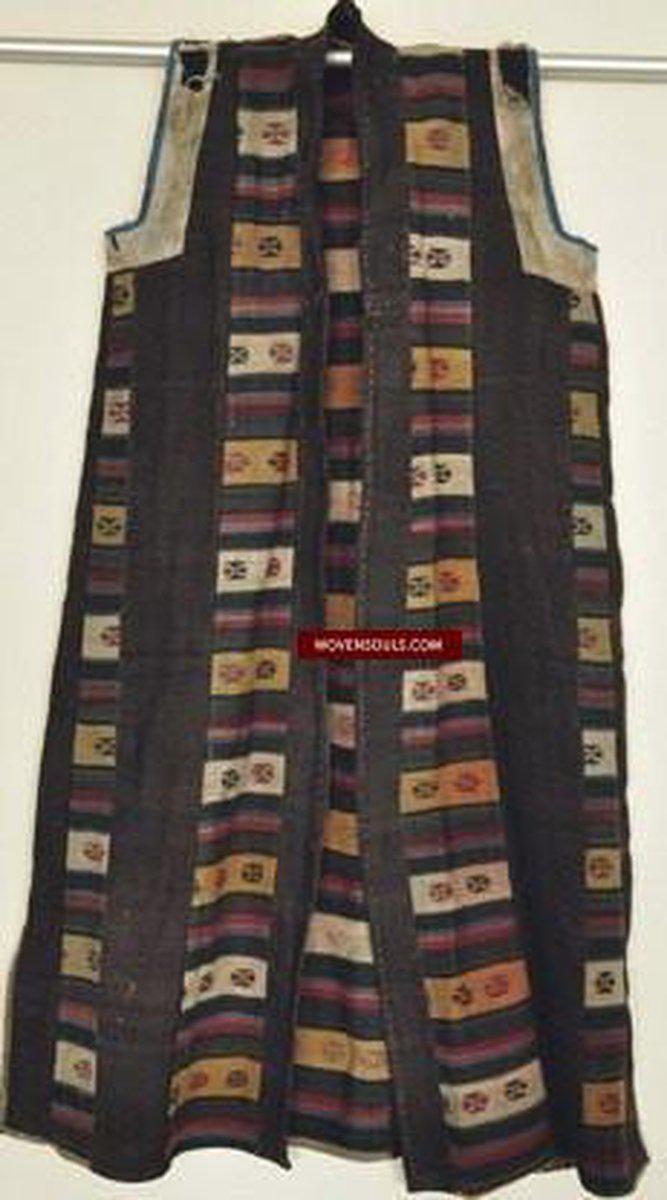 SOLD Semi-Antique Himalayan Textile - Coat / Robe from Tibet-WOVENSOULS-Antique-Vintage-Textiles-Art-Decor