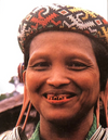 204 pares de bandas de cabeza de cuentas de dayak antiguas Borneo
