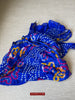 2168 Blauer Bandhani-Batikschal aus Seide