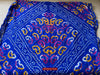 2168 Blauer Bandhani-Batikschal aus Seide