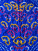 2168 Blauer Bandhani-Batikschal aus Seide