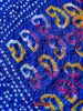 2168 Blauer Bandhani-Batikschal aus Seide